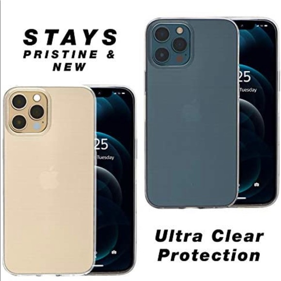 Crystal Clear Compatible W/iPhone 12Pro Case 5.4in - Picture 7 of 9